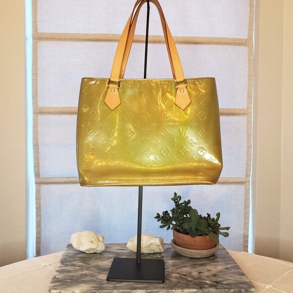 Louis Vuitton FULL INCLUSION Houston Tote - Vintage Green Vernis Leather - Picture 5 of 15